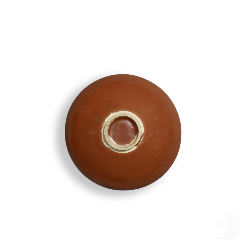 A Dangyangyu persimmon-glazed tea bowl, Song dynasty | 宋 當陽峪窰柿釉葵口盌 - 图2